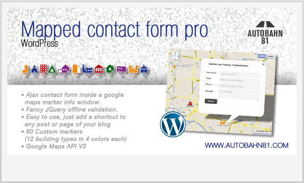 Mapped contact form pro Google Maps Plugin