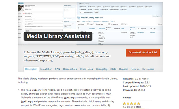 Media Library Assistant -WordPress Media Gallery Plugin