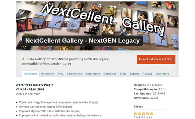 NextCellent Gallery -WordPress Media Gallery Plugin