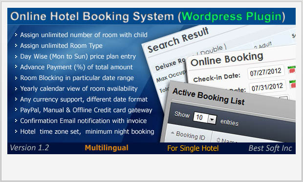 Online Hotel Booking System -WordPress Booking Plugin