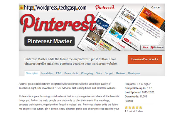 Pinterest Master -Pinterest WordPress Plugin