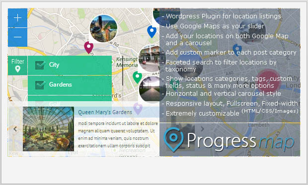 Progress Map Google Maps Plugin