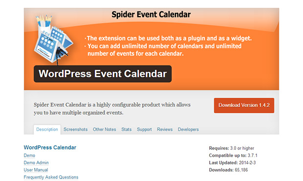 WordPress Event Calendar -Wordpress Events Plugin