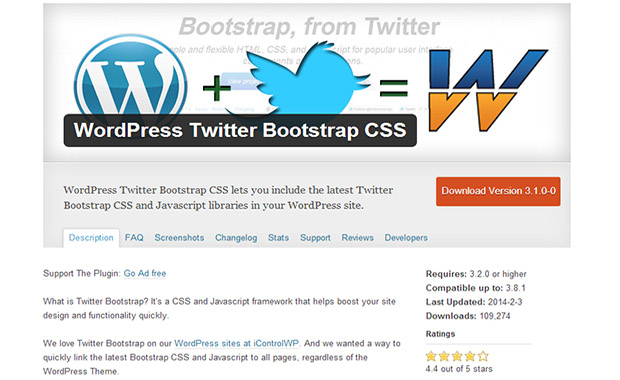 WordPress Twitter Bootstrap CSS -WordPress Twitter plugin