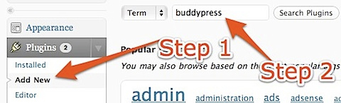 Add BuddyPress to WordPress