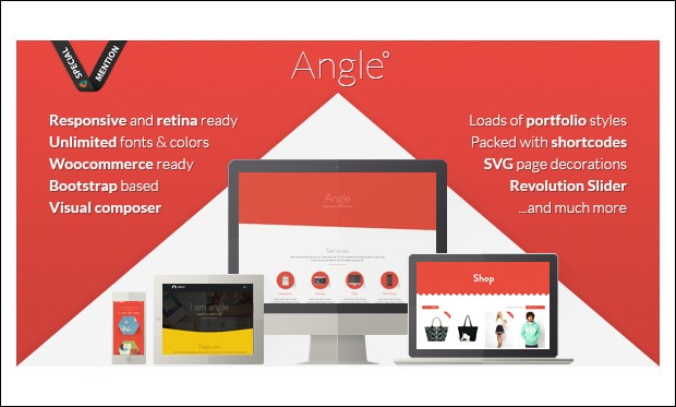 Angle - Flat Design WordPress Themes