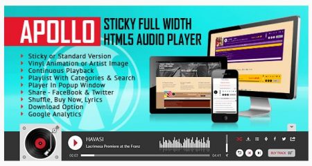 Apollo - Sticky Full Width HTML5 Audio Player - WordPress Plugin