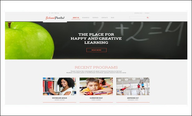 Elementary School - LMS - Colleges and Universities Education WordPress Themes 