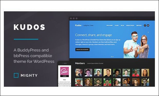 Kudos - BuddyPress WordPress Themes