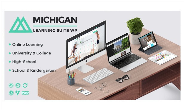 Michigan Learning Suite -Colleges and Universities Education WordPress Themes 