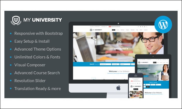 My University - Colleges and Universities Education WordPress Themes 
