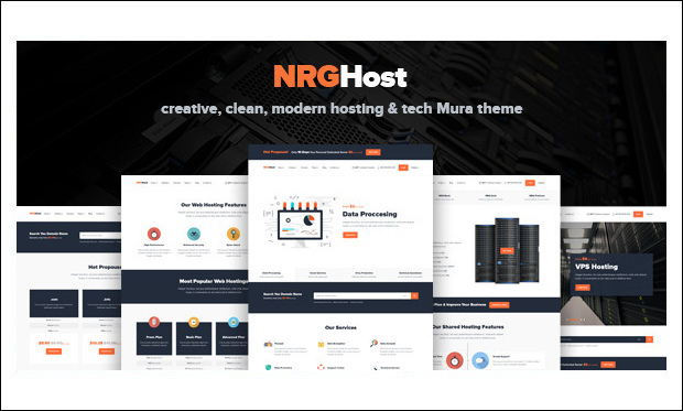 NRGhost - Flat Design WordPress Themes