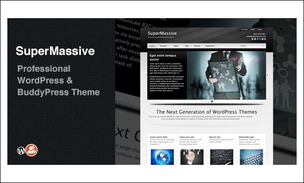 SuperMassive - Top BuddyPress WordPress Themes