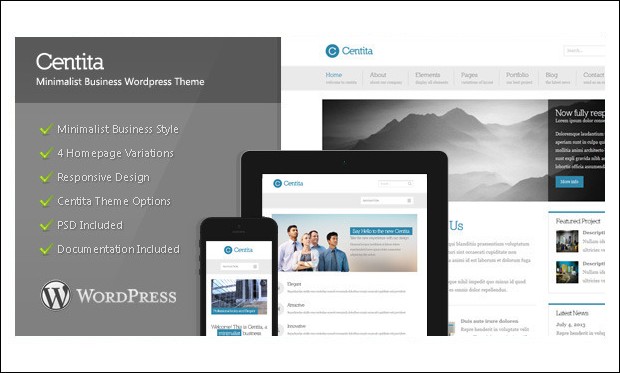 Centia - Minimalistic WordPress Themes