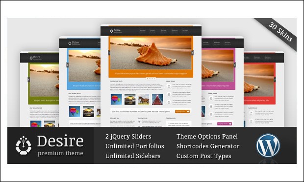 Desire - Stylish 2 Column WordPress Themes