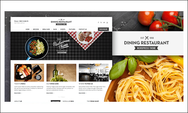 Dinining Restaurant - WordPress Themes for Chefs