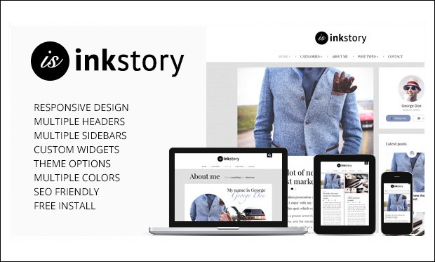 InkStory - Stylish 2 Column WordPress Themes