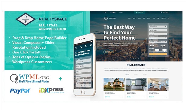 Realtyspace - Real Estate WordPress Themes