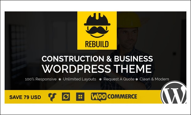 Rebuild - Construction Company WordPress Templates