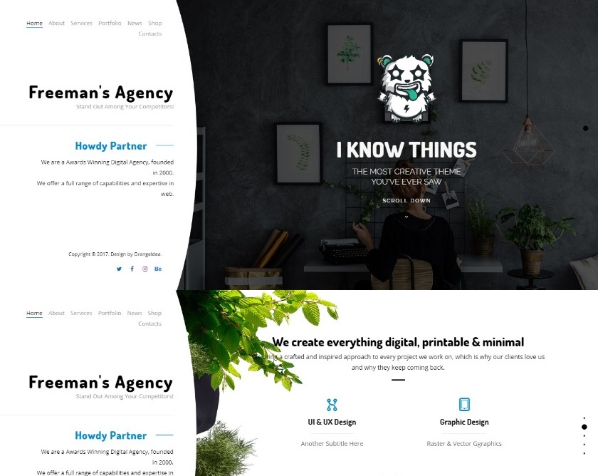 Freeman Agency WordPress Theme