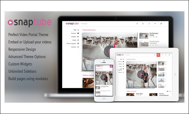 snaptube - WordPress Themes for Videos