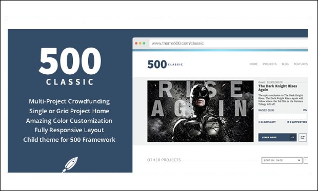 500 classic - WordPress Templates for Crowdfunding