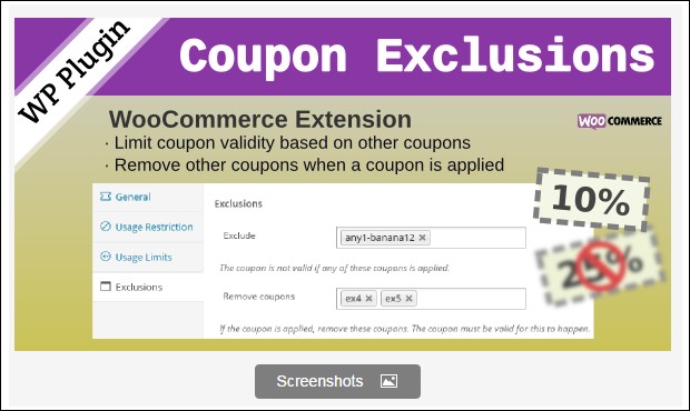 wooCommerce coupon exclusions