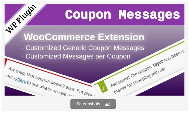 wooCommerce coupon messages