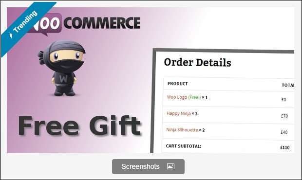 wooCommerce free gift