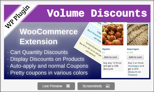 wooCommerce volume discount coupons