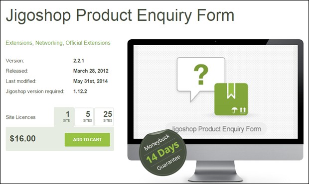 jigoshop product enquiry form