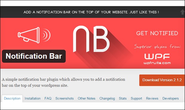 notification bar
