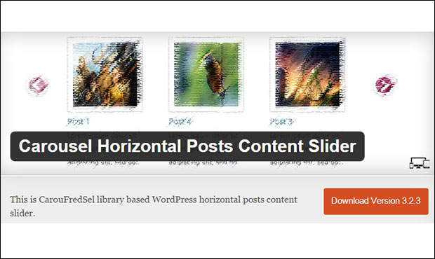 carousel horizontal posts content slider