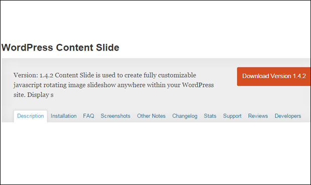 wordpress content slide