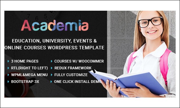 Academia - Popular Responsive WordPress Themes 2016