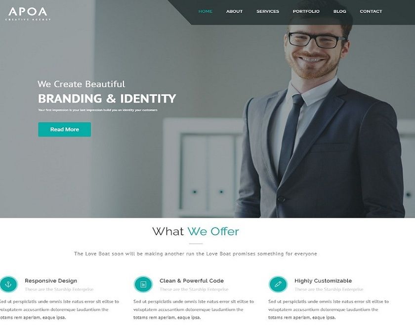 Apoa - Recent and Minimal Business WordPress Theme