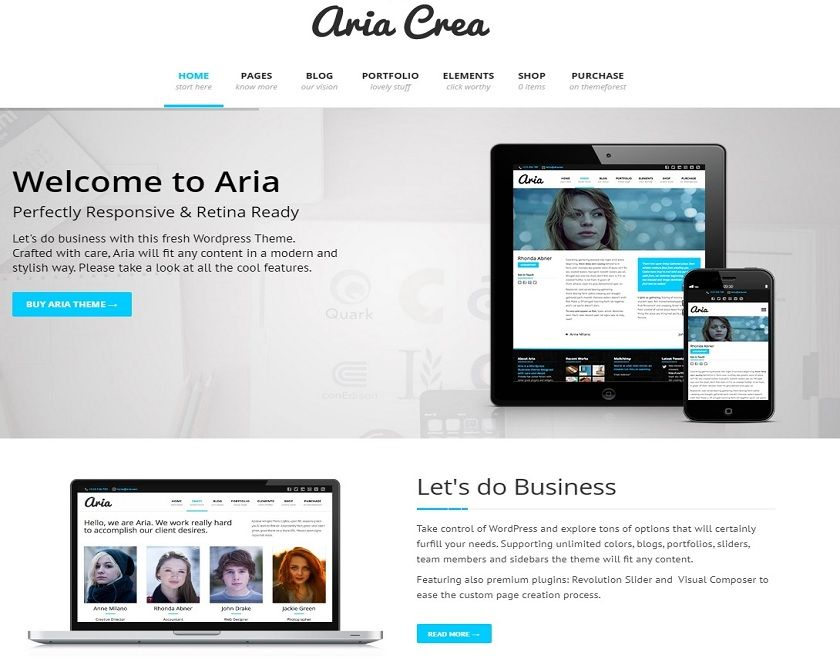 Aria - Pure Business WordPress Theme for all Business Sites