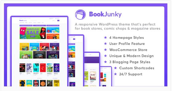 BookJunky-WooCommerce Book Store for WordPress