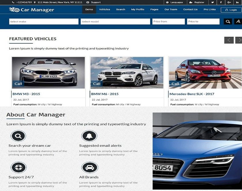 Car Manager - Excellent and Complete Car Dealership WordPress Theme