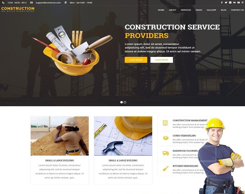 Construct - Construction Business WordPress Theme