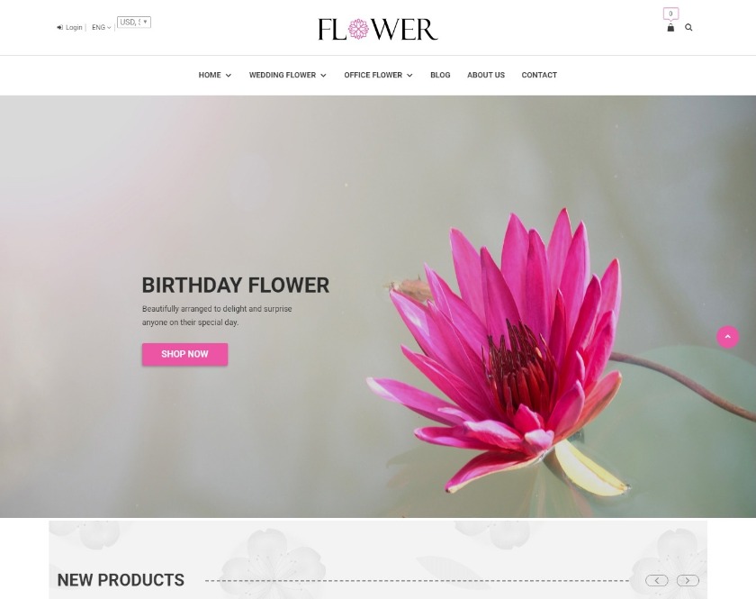 Creative Flower Florist Woocommerce WordPress Theme