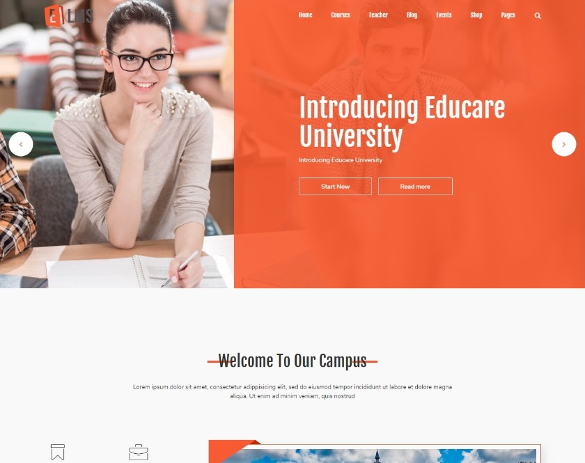 Elms Education Responsive WordPress Theme