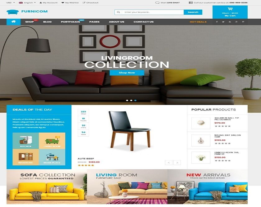 Furnicom - Fastest Furniture Woocommerce WordPress Theme 