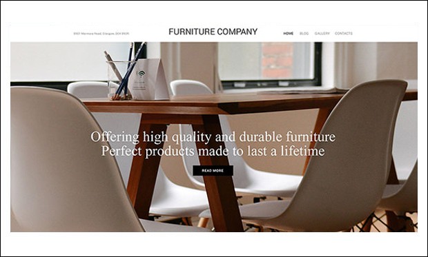 Furniture Company - WordPress Templates for Furniture
