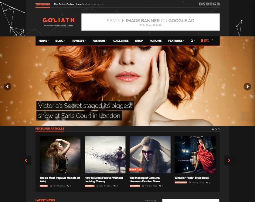 Goliath Responsive WordPress News and Audits Magazine Theme