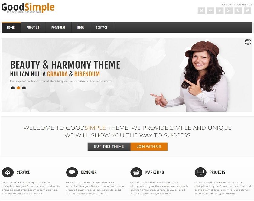 Good Simple - WordPress theme for Corporate, Business and Friends sites