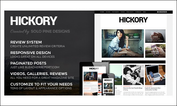 Hickory - Feminine WordPress Themes