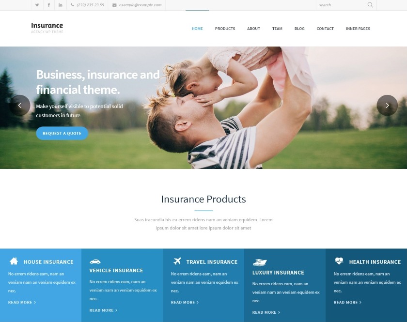 Insurance Agency Insurance Business WordPress Theme