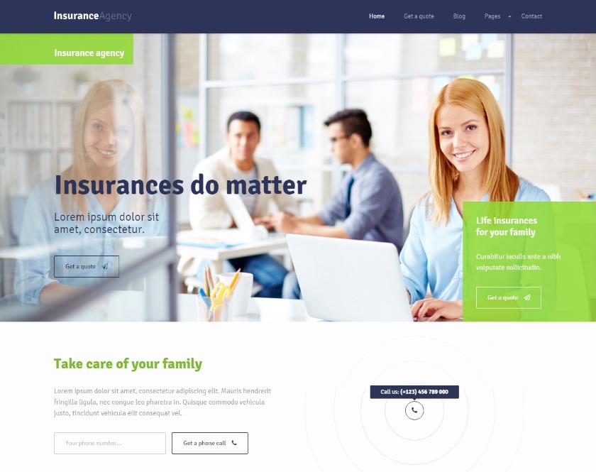 Insurance Responsive WordPress Theme for Insurance Specialists