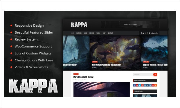 Kappa - Gaming WordPress Themes